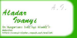 aladar ivanyi business card